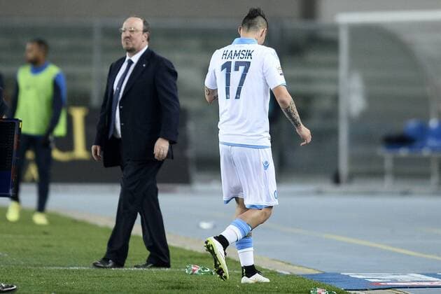 Db Verona 15 03 2015 - campionato di calcio serie A Hellas Verona vs SSC Neapel - Marek Hamsik-Rafael Benitez 