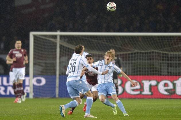Stefan Radu e Lucas Biglia Lazio, Josef Martinez Torino, - Calcio 2014 2015 Serie A, Torino FC - Lazio Rom , Foto FilippoxAlfero Insidefoto filippoxalfero