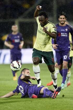 Serie A AC Florenz (ACF Fiorentina) ACF Fiorentina vs AC Milan foto DanielexBuffa Image Pictured: Michael Essien-Jasmin Kurtic 