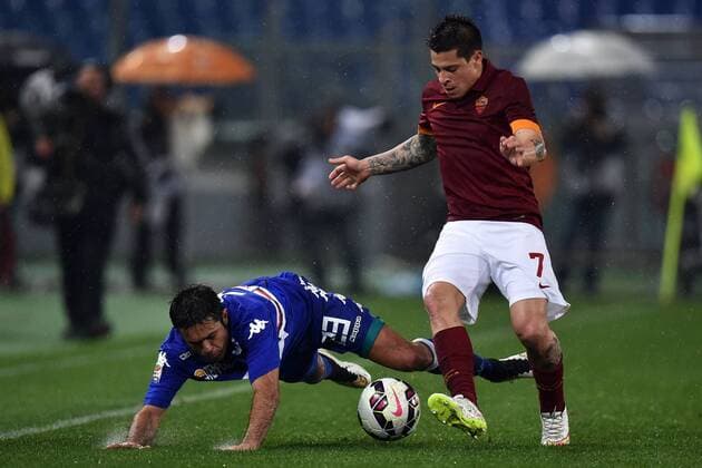 Eder Sampdoria, Juan Manuel Iturbe Roma Roma 16-03-2015 Stadio Olimpico Football Calcio Serie A 2014 2015 AS Rom vs Sampdoria Genua andreaxstaccioli