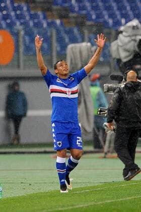 16.03.2015. Rome, Italy. Serie A Football. Roma versus Sampdoria. Luis Muriel celebrates after he scored the goal for 0-2 for Sampdoria xGiuseppexMaffiax  ActionPlus11605555