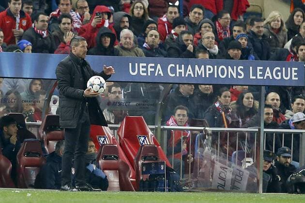 Atletico de Madrid s coach Diego Pablo Cholo Simeone during Champions League 2014 2015 match.March 17,2015.  (20150301749)