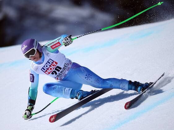 ALPINE SKIING - FIS WC Meribel MERIBEL,FRANCE,19.MAR.15 - ALPINE SKIING - FIS World Cup Final, Super G, ladies. Image shows Tina Maze (SLO). Keywords: Stoeckli.