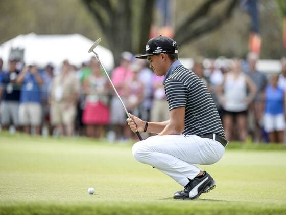 March 19, 2015 - Orlando, FL, U.S: Rickie Fowler lines up a putt on the 9th green during first round golf action of the Arnold Palmer Invitational presented by Mastercard held at Arnold Palmer s Bay Hill Club & Lodge in Orlando, FL PGA Golf Herren 2015: Arnold Palmer Invitational MAR 19 - ZUMAcg2_