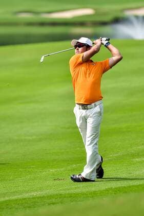 (150320) -- SHENZHEN, March 20, 2015 -- Yuki Kamasu of Japan competes during the ninth Faldo Series Asia Grand Final at Mission Hills in Shenzhen, south China s Guangdong Province, March 20, 2015. ) (SP)CHINA-SHENZHEN-GOLF-FALDO SERIES ASIA GRAND FINAL MaoxSiqian 