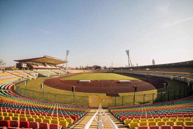 Berlin, Deutschland, 19.03.2015: Berlin - Friedrich-Ludwig-Jahn-Sportpark.