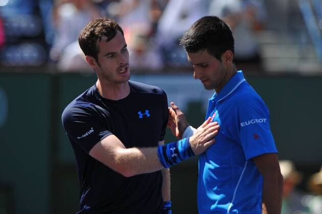 Novak Djokovic and Andy Murray TENNIS : BNP PARIBAS OPEN - 21 03 2015 TennisMagazine Panoramic 