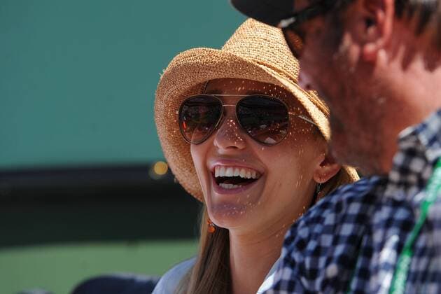 Novak Djokovic (Ser) s girlfriend Jelena Ristic TENNIS : BNP PARIBAS OPEN - 21 03 2015 TennisMagazine Panoramic 