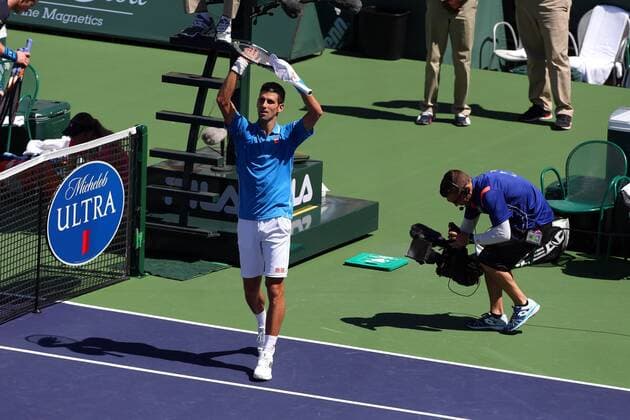 21 March, 2015 : Novak Djokovic of Serbia in action during the BNP Paribas Open at Indian Wells Tennis Garden in Indian Wells, California.CharlesxBaus CSM TENNIS 2015: BNP Paribas Open MAR 21 - ZUMAcb8_
