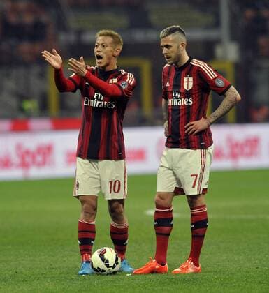 IPP20150321 Football - soccer: Serie A, AC Mailand - Cagliari Calcio, Keisuke honda e jeremy menez italyphotopress worldwide xHOCHxZWEIx xItalyxPhotoxPressx 