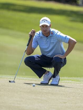 March 21, 2015 - Orlando, FL, U.S: Harris English lines up his birdie putt on 1 during third round golf action of the Arnold Palmer Invitational presented by Mastercard held at Arnold Palmer s Bay Hill Club & Lodge in Orlando, FL PGA Golf Herren 2015: Arnold Palmer Invitational Round 3 MAR 21 - ZUMAcg2_