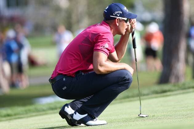 March 21, 2015 - Orlando, Florida, United States - Henrik Stenson lines up a putt on the 17th green during the third round of the Arnold Palmer Invitational presented by MasterCard at Bay Hill Club & Lodge. PGA Golf Herren 2015 - Arnold Palmer Invitational Presented by MasterCard - Third Round - ZUMAw109