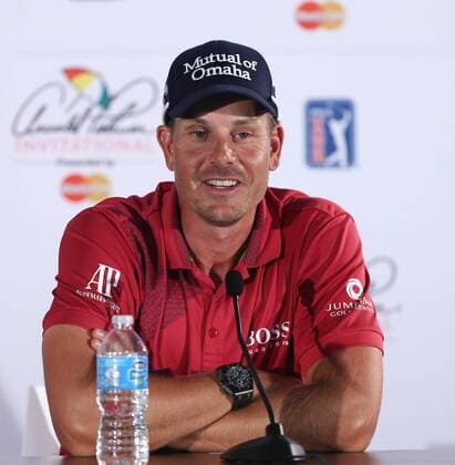 March 21, 2015 - Orlando, Florida, United States - Henrik Stenson speaks to reporters after the third round of the Arnold Palmer Invitational presented by MasterCard at Bay Hill Club & Lodge. PGA Golf Herren 2015 - Arnold Palmer Invitational Presented by MasterCard - Third Round - ZUMAw109
