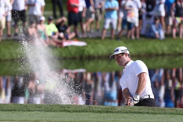 March 21, 2015 - Orlando, Florida, United States - David Lingmerth hits out of a bunker on the 17th green during the third round of the Arnold Palmer Invitational presented by MasterCard at Bay Hill Club & Lodge. PGA Golf Herren 2015 - Arnold Palmer Invitational Presented by MasterCard - Third Round - ZUMAw109