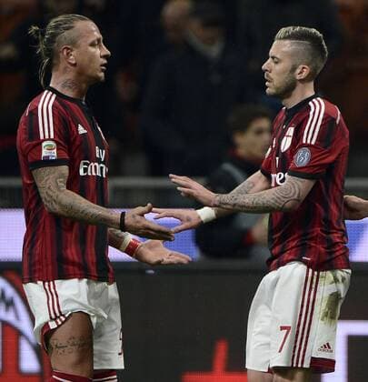 Jeremy Menez, Philippe Mexes Milan Milano 21-03-2015 Stadio Giuseppe Meazza - Football, Serie A AC Milan vs. Cagliari Calcio. giuseppexceleste