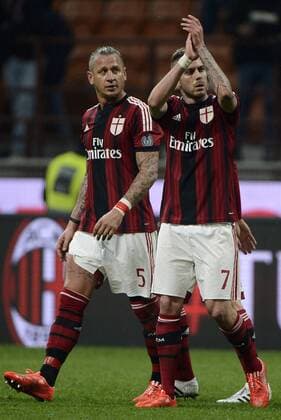 Philippe Mexes, Jeremy Menez Milan Milano 21-03-2015 Stadio Giuseppe Meazza - Football, Serie A AC Milan vs. Cagliari Calcio. giuseppexceleste