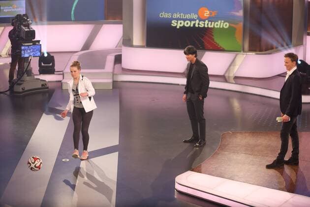LEA MIEMIETZ, JOACHIM LOEW, JOCHEN BREYER DAS AKTUELLE SPORTSTUDIO ZDF MAINZ 