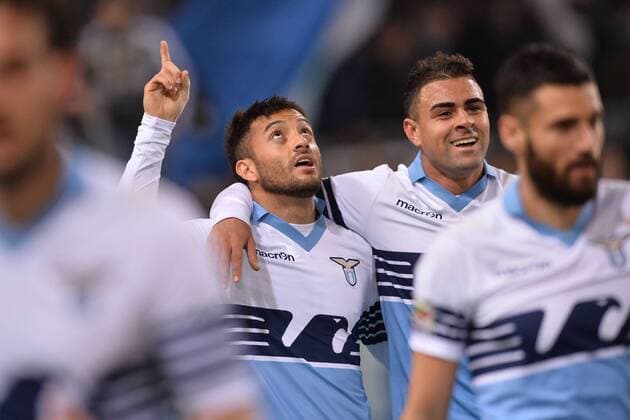 Felipe Anderson Lazio. Goal celebrations. 2014 2015 Serie A. Lazio Rom - Hellas Verona. Foto AntoniettaxBaldassarre Insidefoto AntoniettaxBaldassarre