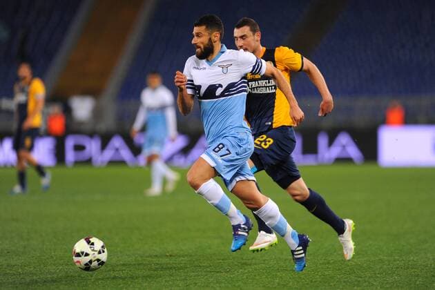 22.03.2015. Stadio Olympico, Rome, Italy, Serie A football. Lazio versus Hellas Verona. Antonio Candreva in action for Lazio xGiuseppexMaffiax  ActionPlus11607572