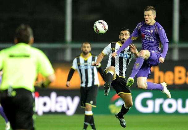 IPP20150322 Football - soccer: Serie A, Udinese Calcio - AC Florenz (ACF Fiorentina) , Giampiero Pinzi , Josip Ilicic. xHOCHxZWEIx xItalyxPhotoxPressx 