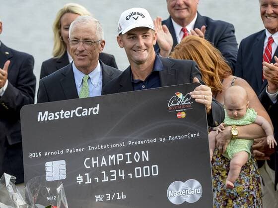 March 22, 2015 - Orlando, FL, U.S: Matt Every accepts the Champions money prize after final round golf action of the Arnold Palmer Invitational presented by Mastercard held at Arnold Palmer s Bay Hill Club & Lodge in Orlando, FL PGA Golf Herren 2015: Arnold Palmer Invitational Final Round MAR 22 - ZUMAcg2_