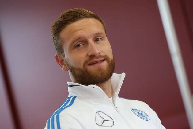 23.03.2015, xjfx, Fussball International, DFB Pressekonferenz vor dem Spiel gegen Australien, v.l. Skodran Mustafi (Deutsche Fussball Nationalmannschaft DFB),FREISTELLER