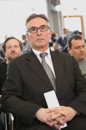 23.03.2015, xjfx, Fussball International, DFB Pressekonferenz vor dem Spiel gegen Australien, v.l.Helmut Sandrock (Generalsekräter, Deutsche Fussball Bund),FREISTELLER