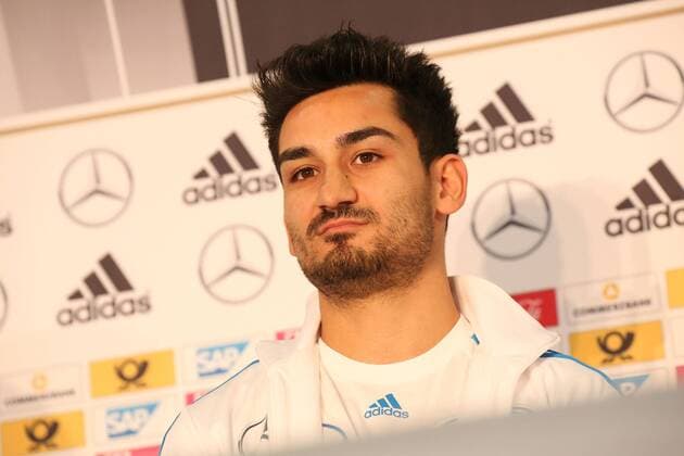 23.03.2015, xjfx, Fussball International, DFB Pressekonferenz vor dem Spiel gegen Australien, v.l. Itkay Guendogan (Deutsche Fussball Nationalmannschaft DFB),FREISTELLER
