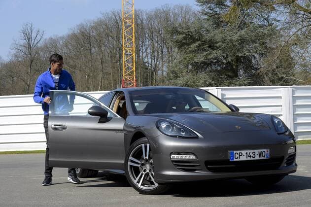 Raphael Varane FOOTBALL : French Players arriving at Clairefontaine - 23 03 2015 JBAutissier Panoramic 