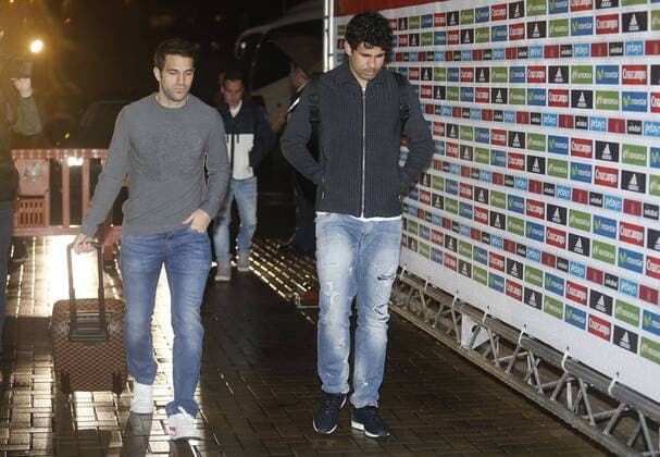 Arrival of Spain national team Nationalteam at Las Rozas. In this picture, Cesc Fabregas and Diego Costa. xPABLOGARCIAx 