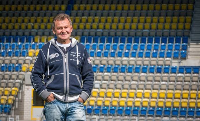 Jena , 050514 , Konrad Weise , 86-facher Nationalspieler Im Bild: Konrad Weise (62)