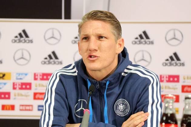 Bastian Schweinsteiger - Pressekonferenz der Deutschen Nationalmannschaft in Frankfurt