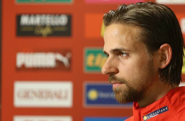 SOCCER - UEFA EURO EM Europameisterschaft Fussball 2016 quali, LIE vs AUT VIENNA,AUSTRIA,24.MAR.15 - SOCCER - UEFA European Championship EM Europameisterschaft 2016, European Qualifiers, OEFB international match Länderspiel Liechtenstein vs Austria, preview, press conference PK Pressekonferenz team AUT. Image shows Martin Harnik (AUT).