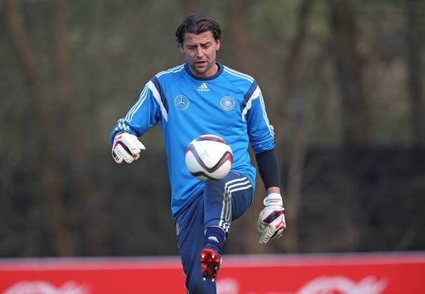 24.03.2014, Fussball Deutsche Nationalmannschaft, Abschlusstraining des DFB-Teams in der Commerzbank-Arena Frankfurt, vor dem Testspiel, Deutschland - Australien in Kaiserslautern. Torwart Roman Weidenfeller (Deutschland) 