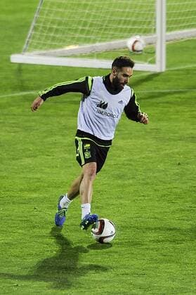 Spanish national team Nationalteam s training at Ciudad del Futbol stadium in Las Rozas, Madrid, Spain. In the pic: Carvajal. March 25, 2015.  (20150325045)