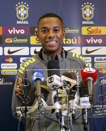 Brasil at press conference PK Pressekonferenz In this picture, Robinho. xANGELxRIVEROx 