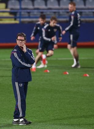 PODGORICA, MONTENEGRO. MARCH 26, 2015. Fabio Capello, head coach of the Russian national football team, looks on during a training session ahead of a UEFA EURO EM Europameisterschaft Fussball 2016 qualifying match against Montenegro. Stanislav Krasilnikov TASS  RE15F8F8