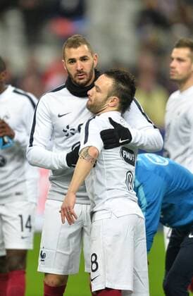 Karim Benzema (fra) - Mathieu Valbuena (fra) Frankreich - Brasilien 26 03 2015 AnthonyBIBARD FEPx 