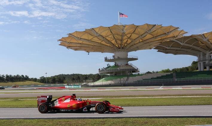 Sebastian Vettel, Scuderia Ferrari, formula 1 GP, Malaysia in Kuala Lumpur Sepang 27.03.2015 Photo:mspb Thomas Melzer Sebastian Vettel, formula 1 GP, Malaysia