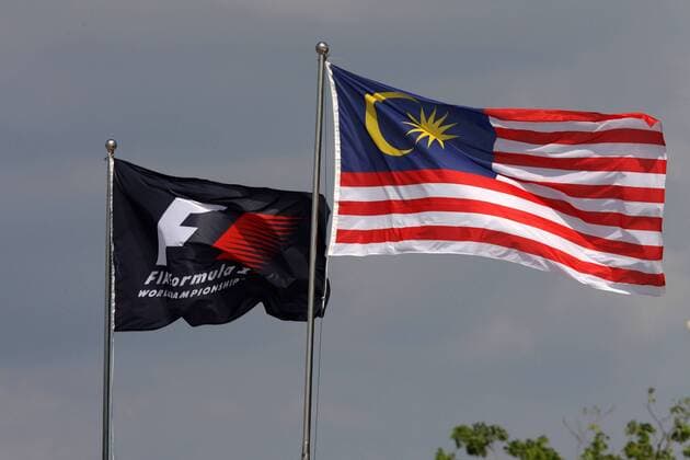 27.03.2015 - Free Practice 2, F1 and Malaysian flsags Malaysian Grand Prix, Sepang 26 - 29 March 2015 