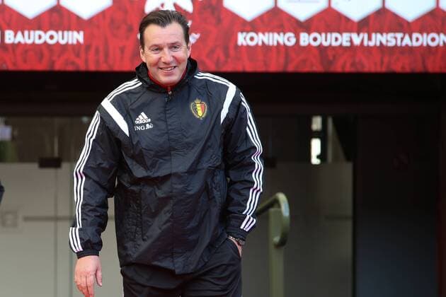 - BRUSSELS, BELGIUM: Belgium s head coach Marc Wilmots arrives for a training session of Belgian national soccer team Red Devils, Friday 27 March 2015, in Brussels. Belgium will play it s fourth and fifth game of the Euro 2016 qualification against Cyprus in Belgium and against Israel on 31 March in Israel. BRUNOxFAHY  x04594451x