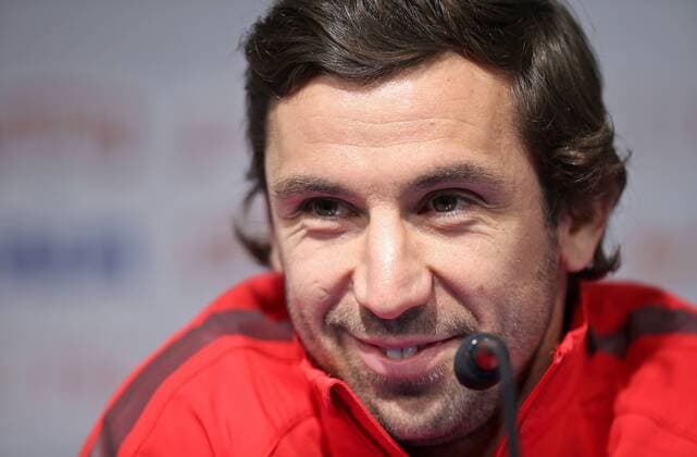 Croatian national football team press conference PK Pressekonferenz 27.03.2015., Croatia, Zagreb, Maksimir - Press Conference of Croatian national football team before the qualifying matche with Norway for Euro 2016. Darijo Srna.  IgorxKralj PIXSELL