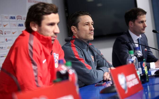 Croatian national football team press conference PK Pressekonferenz 27.03.2015., Croatia, Zagreb, Maksimir - Press Conference of Croatian national football team before the qualifying matche with Norway for Euro 2016. Darijo Srna, Niko Kovac.  IgorxKralj PIXSELL