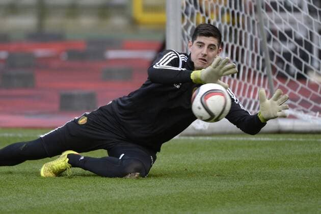 Thibaut Courtois of Belgium FOOTBALL : Entrainement Equipe Belgique - stade Roi Baudouin - 27 03 2015 PhotoNews Panoramic 
