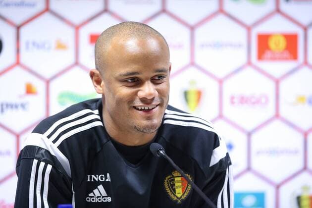 - BRUSSELS, BELGIUM: Belgium s Vincent Kompany pictured during a press conference PK Pressekonferenz of Belgian national soccer team Red Devils, Friday 27 March 2015, in Brussels. Belgium will play it s fourth and fifth game of the Euro 2016 qualification against Cyprus in Belgium and against Israel on 31 March in Israel. BRUNOxFAHY  x04594638x