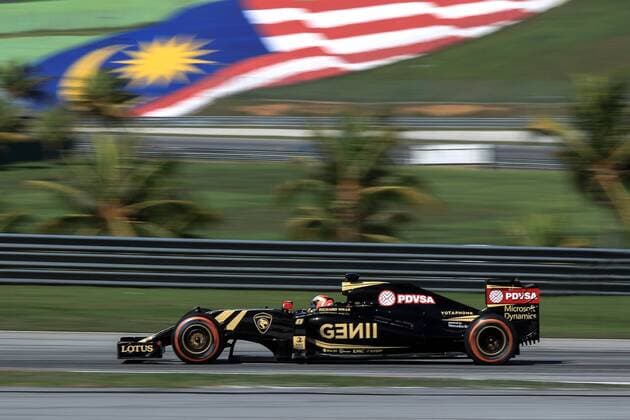 27 March 2015: Romain Grosjean of Lotus F1 Team in action during friday free practice of the Formula 1 Petronas Malaysia Grand Prix held at Sepang International Circuit in Sepang, Malaysia. AUTO: MAR 27 Formula 1 - Malaysia Grand Prix Icon3781503278002 EDITORIAL USE ONLY