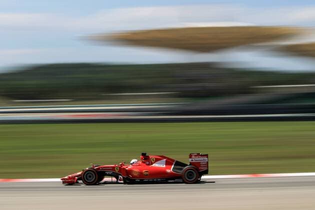 27 March 2015: Sebastian Vettel of Scuderia Ferrari in action during friday free practice of the Formula 1 Petronas Malaysia Grand Prix held at Sepang International Circuit in Sepang, Malaysia. AUTO: MAR 27 Formula 1 - Malaysia Grand Prix Icon3781503278006 EDITORIAL USE ONLY