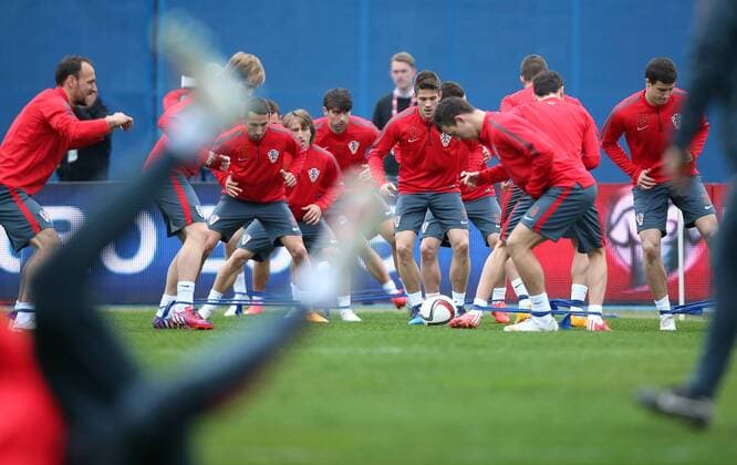 European Qualifiers - Croatia - Norway - Croatia training 27.03.2015., Zagreb, Croatia - Croatia players take part in a training session ahead of their UEFA EURO EM Europameisterschaft Fussball 2016 qualifier against Norway.  IgorxKralj PIXSELL