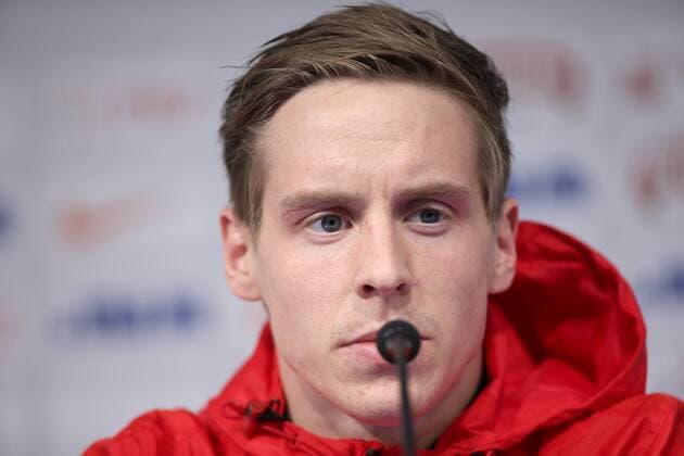 European Qualifiers - Croatia - Norway - Norway press 27.03.2015., Zagreb, Croatia - Stefan Johansen of Norway attend a press conference PK Pressekonferenz ahead of the UEFA EURO EM Europameisterschaft Fussball 2016 qualifier against Croatia.  IgorxKralj PIXSELL