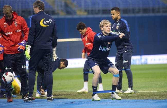 European Qualifiers - Croatia - Norway - Norway training 27.03.2015., Zagreb, Croatia - Norway players take part in a training session ahead of their UEFA EURO EM Europameisterschaft Fussball 2016 qualifier against Croatia.  IgorxKralj PIXSELL